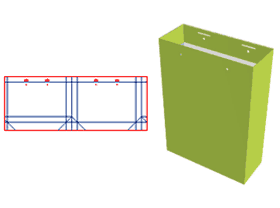 Handbags, bags, handbag structural design, handbag packaging design, bag lifting bag, display bag, paper bag, handbag unfold structure