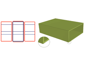 Book-type boutique box, Four-sided