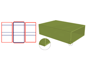 Book-type boutique box, Four-sided