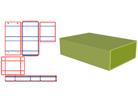 Book-shaped flip cover with V-groove, inner box greyboard with V-groove, Inner box paper mounting border