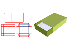Drawer box, cardboard sleeve, inner box grayboard V-groove