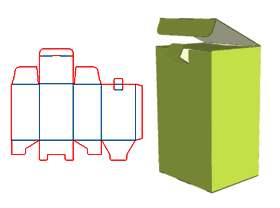 Top cover tongue-in-groove structure, bottom end is the inserted base, snap-bottom color box ,Aircraft box,color box, paper corrugated paper box, packaging structure design, packaging box structure, p