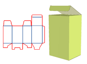 Top cover tongue-in-groove structure, bottom end is the inserted base, snap-bottom color box ,Aircraft box,color box, paper corrugated paper box, packaging structure design, packaging box structure, p