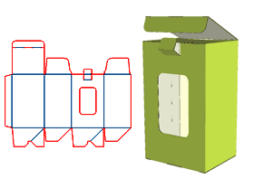 Top cover tongue-in-groove structure,The bottom is self-adhesive, bottom-stick color box ,Aircraft box,color box, paper corrugated paper box, packaging structure design, packaging box structure, p